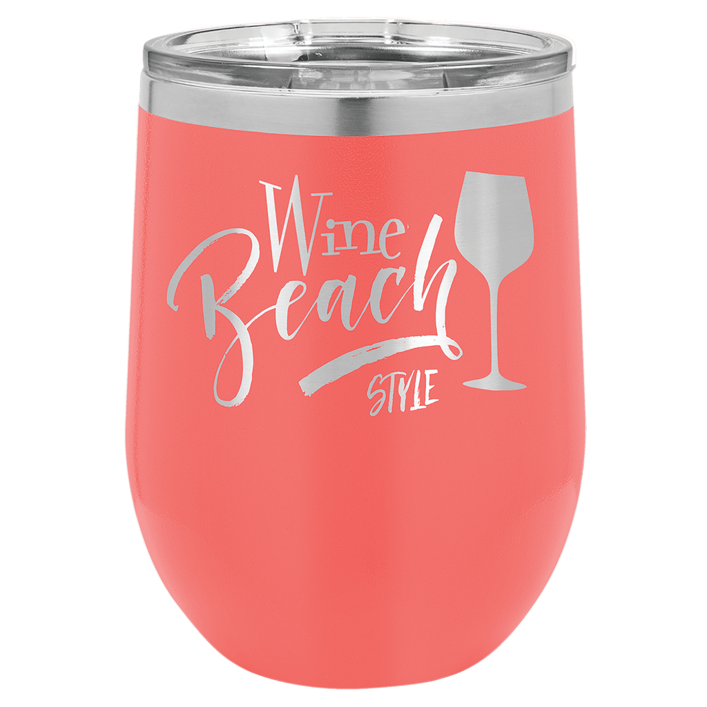 Customized 12 oz Stemless Wine Tumbler with Standard Lid