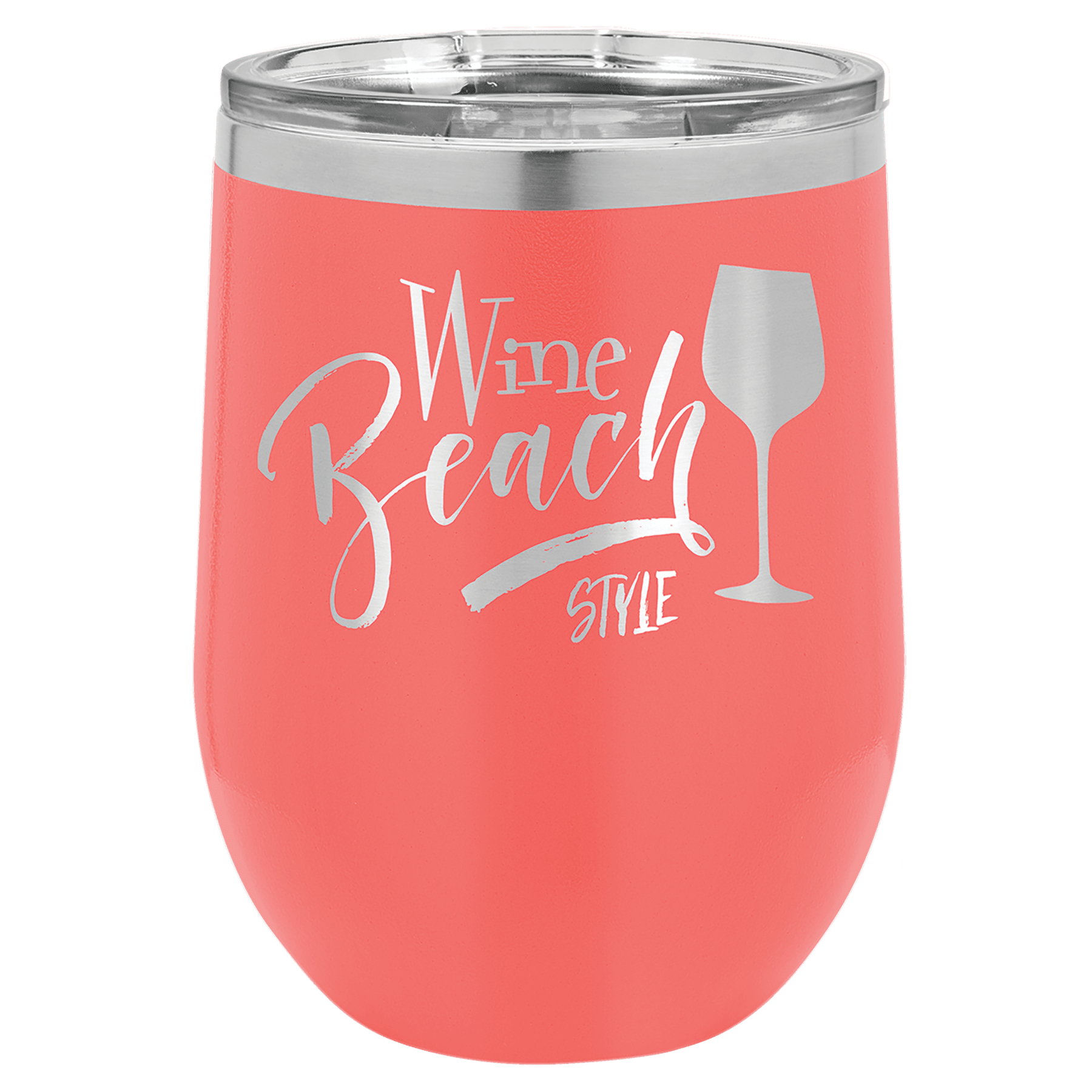 Customized 12 oz Stemless Wine Tumbler with Standard Lid