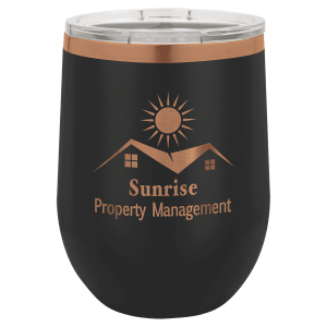 Customized 12 oz Stemless Wine Tumbler with Standard Lid