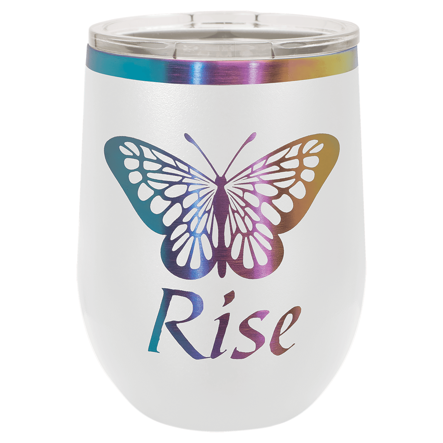 Customized 12 oz Stemless Wine Tumbler with Standard Lid