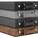 Personalized Leather Poker Chip Case Set – Custom Engraved Travel Poker Game Set with Cards & Dice