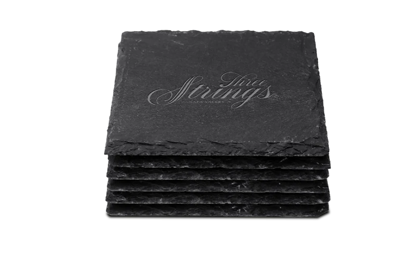 Square slate coasters, a personalized housewarming gift