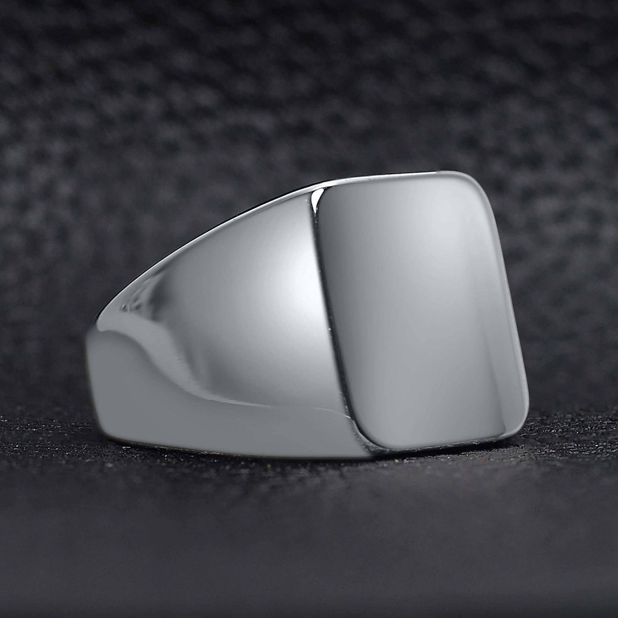 Custom Engraved Stainless Steel Signet Ring
