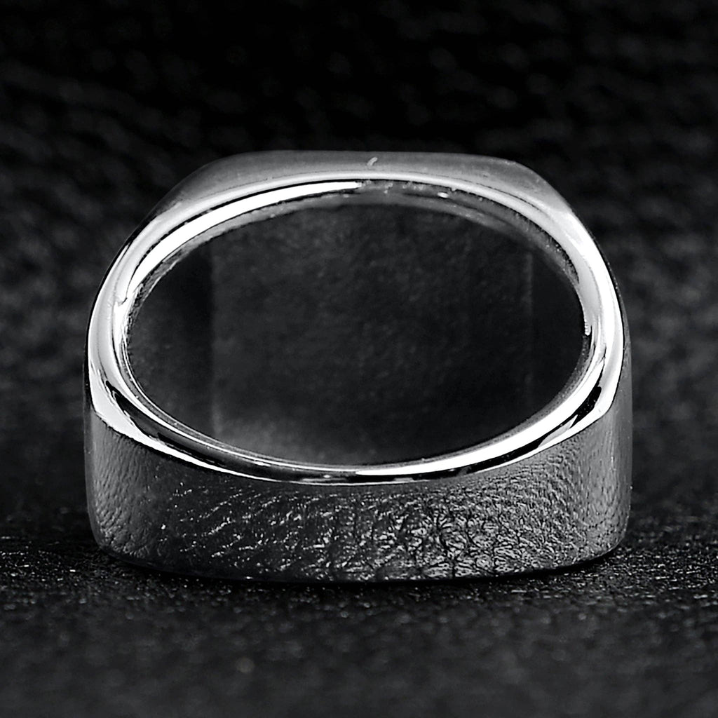 Custom Engraved Stainless Steel Signet Ring