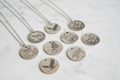Custom Engraved Pendant Necklace Collection Display