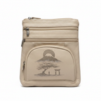 Engraved Leather Crossbody Bag