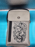 Vegan Leather Crossbody Bag RFID Protected (predesigned-add your name)