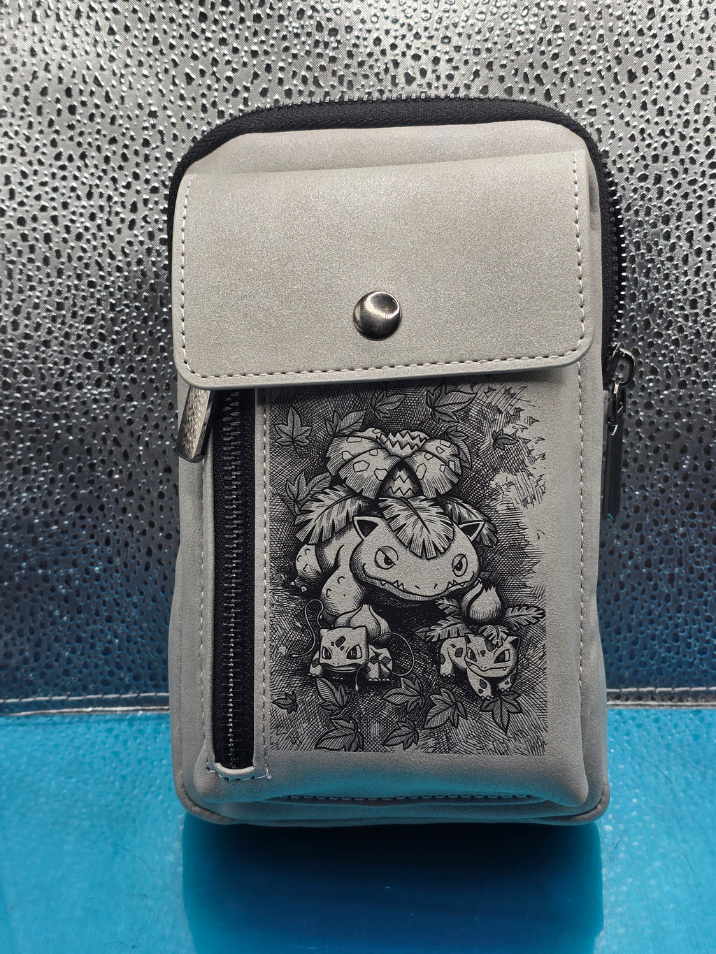Vegan Leather Crossbody Bag RFID Protected