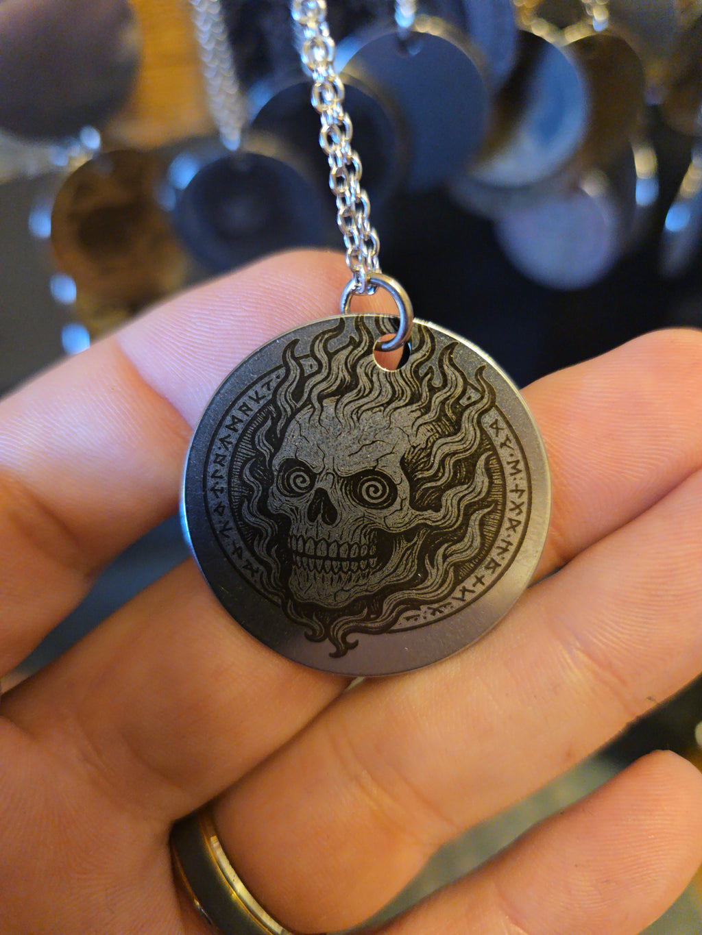 Custom Engraved Graphic Pendant Necklace
