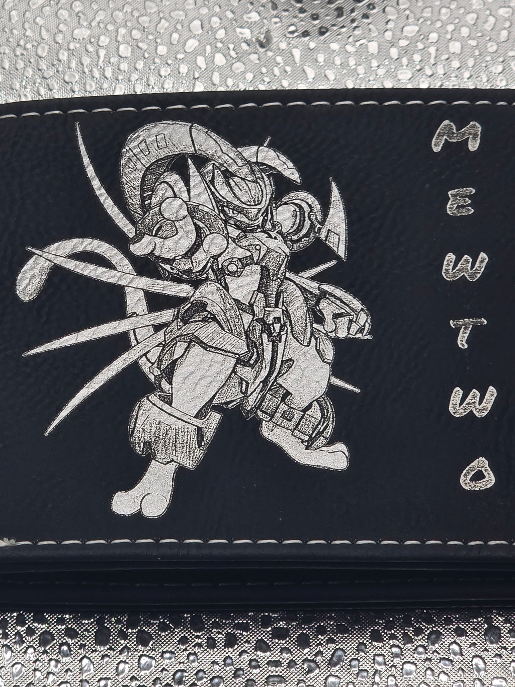Personalized Leather Bifold / trifold Wallet w/ ID insert RFID