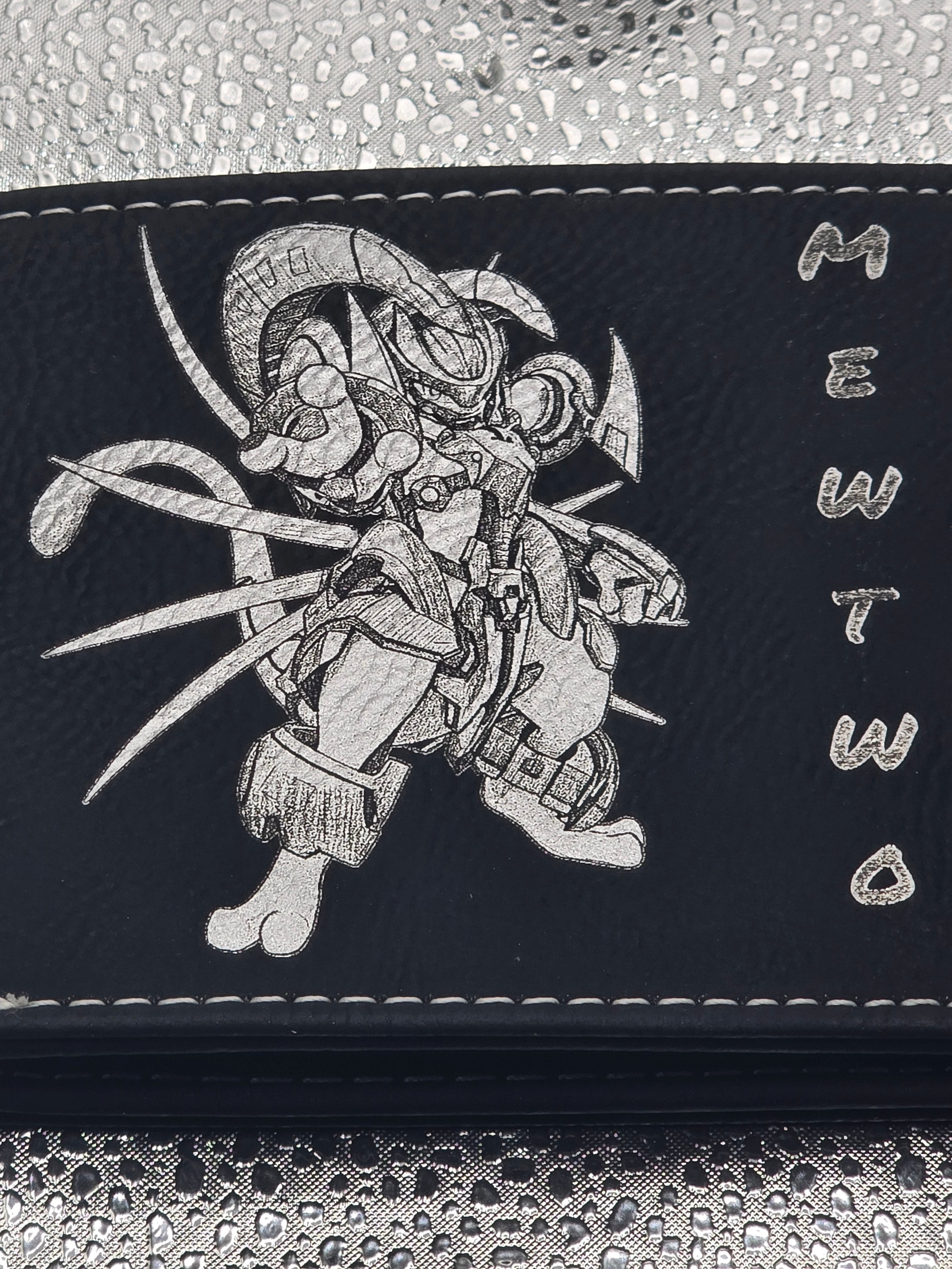 Personalized Leather Bifold / trifold Wallet w/ ID insert RFID