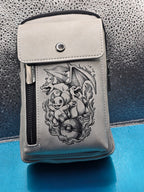 Vegan Leather Crossbody Bag RFID Protected (predesigned-add your name)